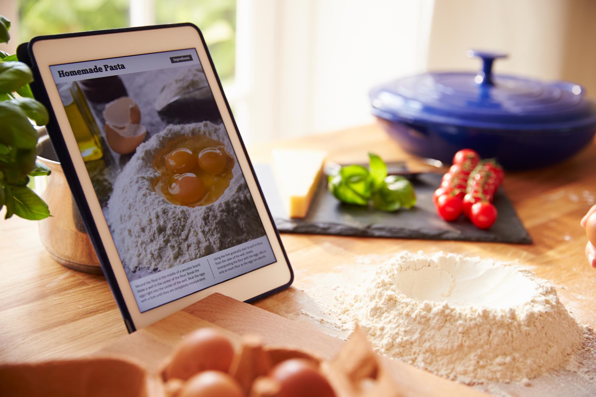 Dispense digitali aperte su tablet